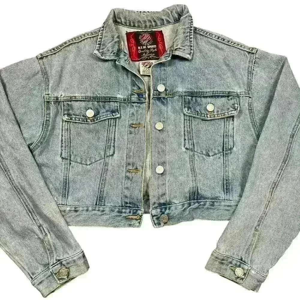 Vintage 90s cropped denim jacket